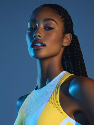 Portrait of a Woman with Braided Hair